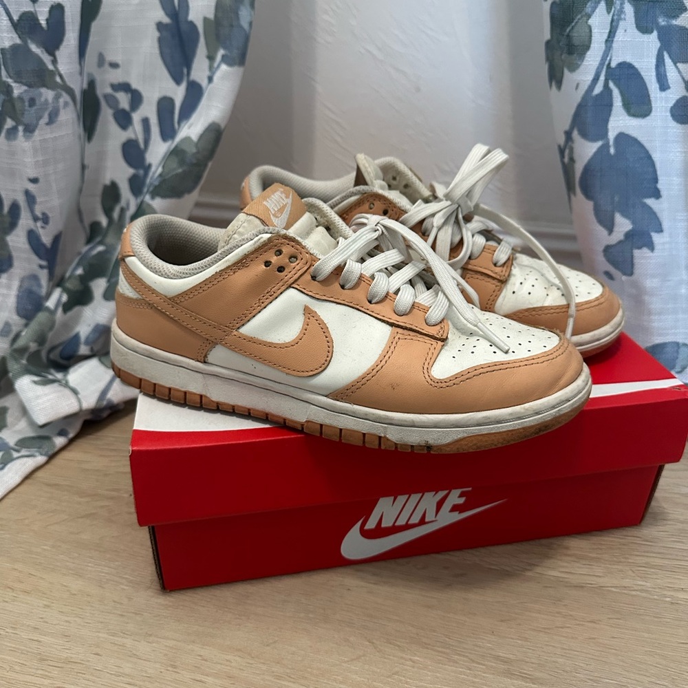 Nike Beige and Cream Low-Top Sneakers